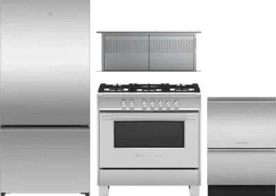 4 Piece Package Includes Refrigerator, Range, Hood And Dishwasher
